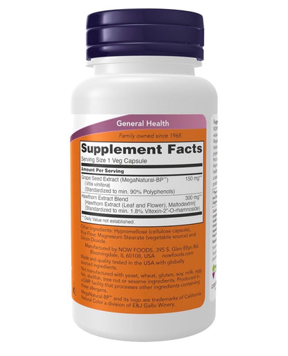 NOW Blood Pressure Health with MegaNatural®-BP™ | For Cardiovascular Health Support | 90 Capsules; Exp 04/2028