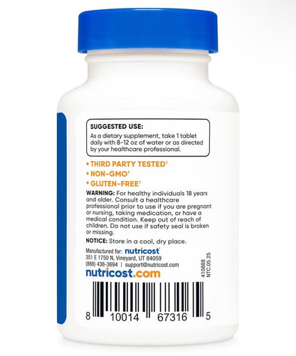 Nutricost Chromium Picolinate 1000mcg | Supports Healthy Sugar Metabolism | 240 Tablets; Exp 01/2029