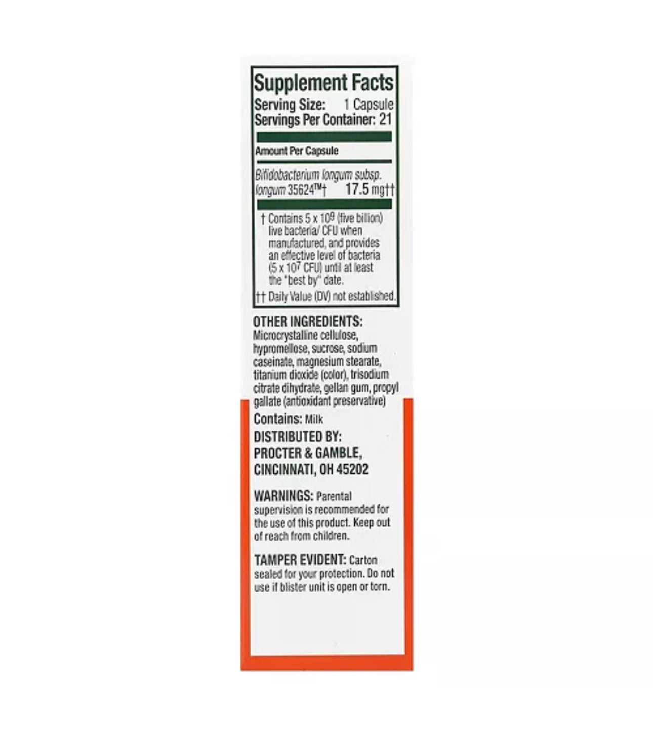 Align Probiotic Extra Strength, 5X More Good Bacteria | Adds Good Bacteria to Support Digestive Balance & Helps Promote Normal Bowel Function | For Women & Men | 21 Capsules; Exp 02/2026