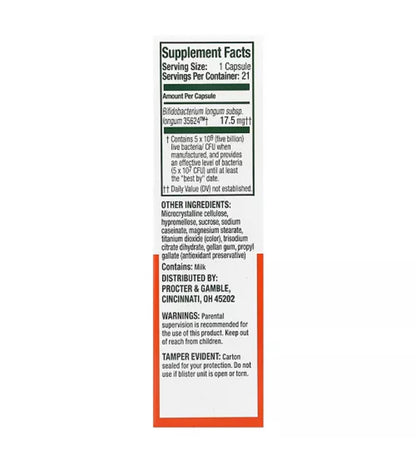 Align Probiotic Extra Strength, 5X More Good Bacteria | Adds Good Bacteria to Support Digestive Balance & Helps Promote Normal Bowel Function | For Women & Men | 21 Capsules; Exp 02/2026