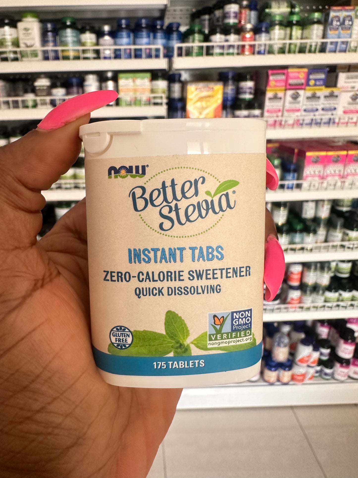 NOW Better Stevia Instant Tabs| Zero-Calorie Sweetener| Sugar Substitute | Great for Diabetics | 175 Tablets Exp Aug 2026