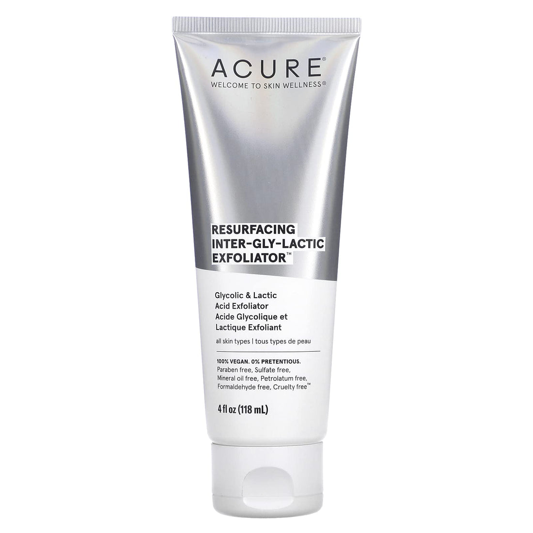 Acure Resurfacing Interglylactic Exfoliator Gentle Facial Exfoliat