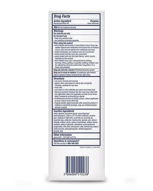 CeraVe Acne Foaming Cream Cleanser (4% Benzoyl Peroxide) Exp 05/2025 - Ome's Beauty Mart