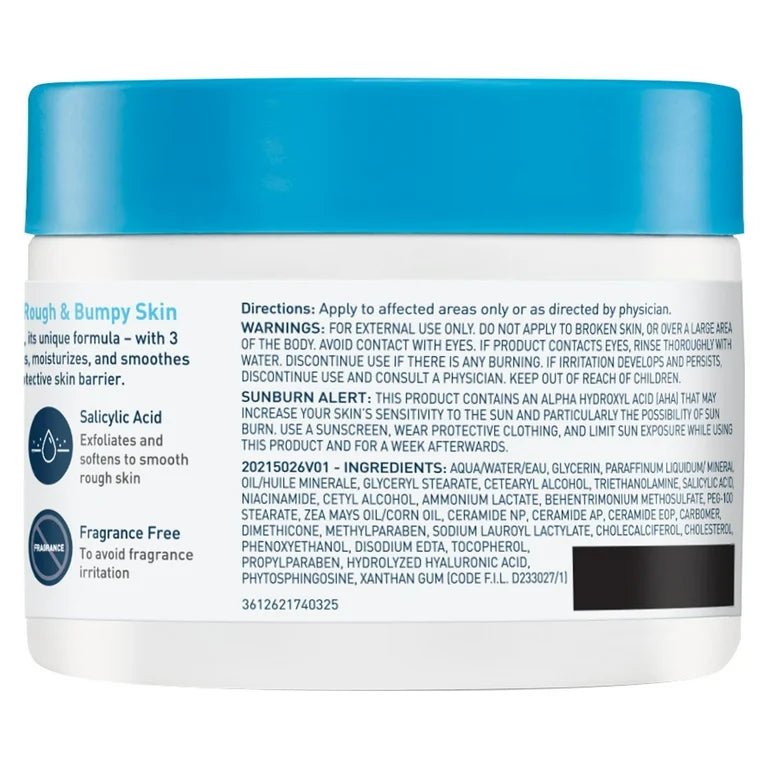 CeraVe Renewing SA Body Cream for Rough and Bumpy Skin 12oz/340g - Ome's Beauty Mart