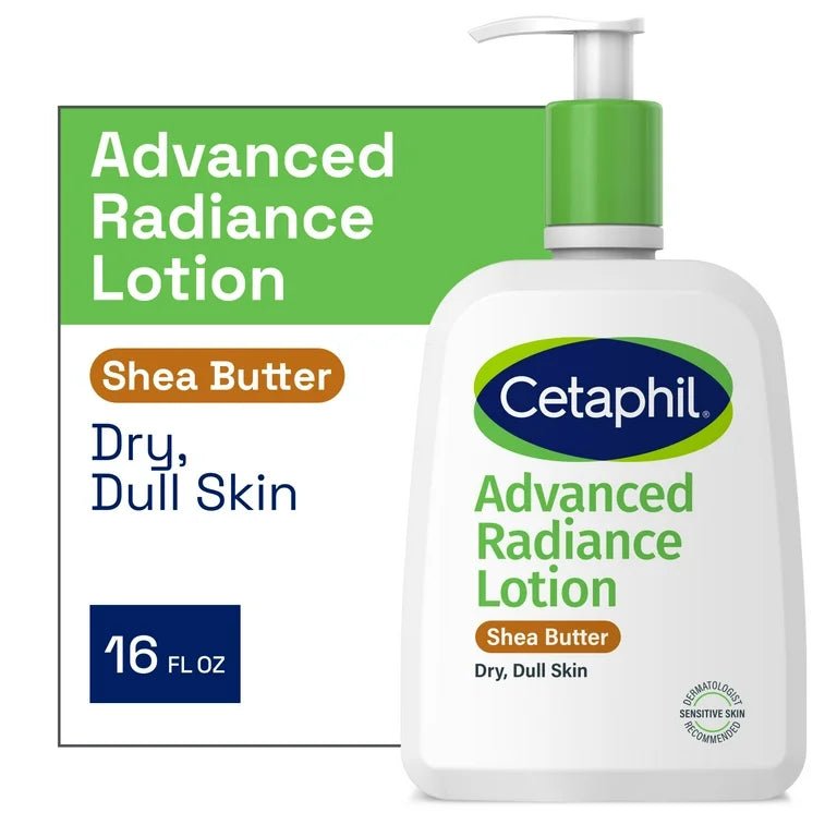 Cetaphil Advanced Radiance Shea Butter Lotion for Dry Skin, Unscented, 16oz/473ml - Ome's Beauty Mart