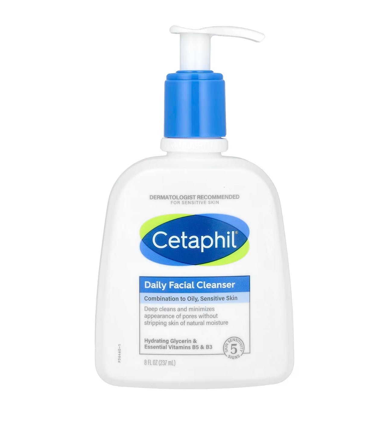 Cetaphil Daily Facial Cleanser for Sensitive, Combination to Oily Skin, 16 oz/473ml - Ome's Beauty Mart