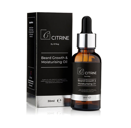 Citrine by El’Rog Beard Growth and Moisturising Natural Oil for Men (30ml) - Ome's Beauty Mart