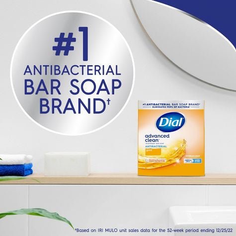 Dial® Advanced Clean Gold Antibacterial Bar Soap 4oz/113g each 3 bars - Ome's Beauty Mart