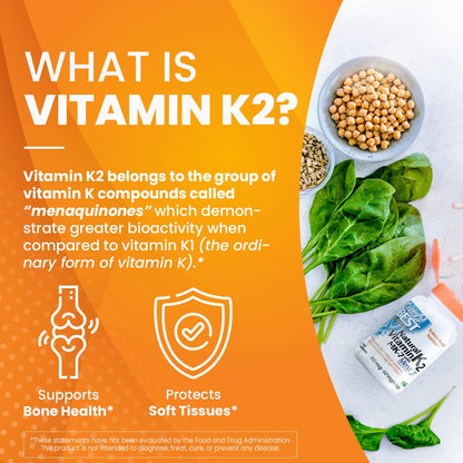 Doctor's Best Natural Vitamin K2 Mk-7 with MenaQ7 100mcg | Supports Bone Health & Soft Tissue Elasticity | 60 Veggie Capsules Exp Feb/2026 - Ome's Beauty Mart