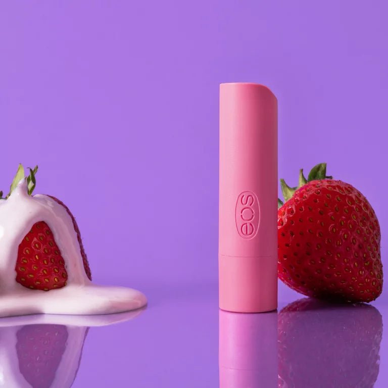 eos 100% Natural & Organic Lip Balm Stick - Strawberry Sorbet | 0.14 oz | 2-pack - Ome's Beauty Mart