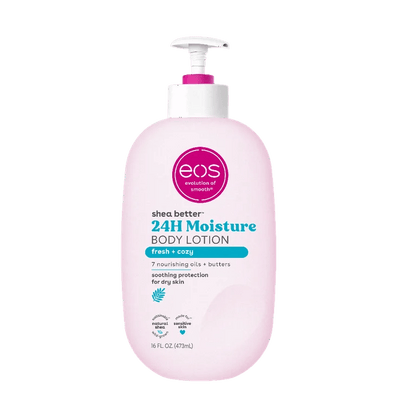 eos Shea Better Body Lotion - Fresh & Cozy, 24H Moisture for Dry Skin, 16 fl.oz/473ml - Ome's Beauty Mart