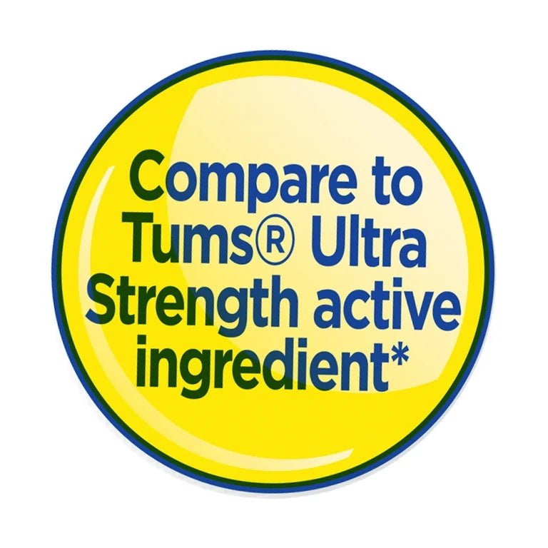 Equate Ultra Strength Antacid Calcium Carbonate 1000mg | Assorted Fruit Flavor 72 Chewable Tablets Exp 06/2026 - Ome's Beauty Mart