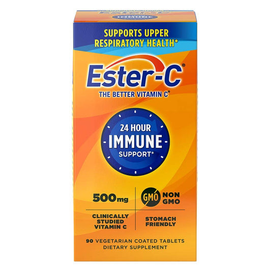 Ester - C 500 mg Vitamin C | 24 Hour Immune Support | 90 Tablets Exp 11/2025 - Ome's Beauty Mart