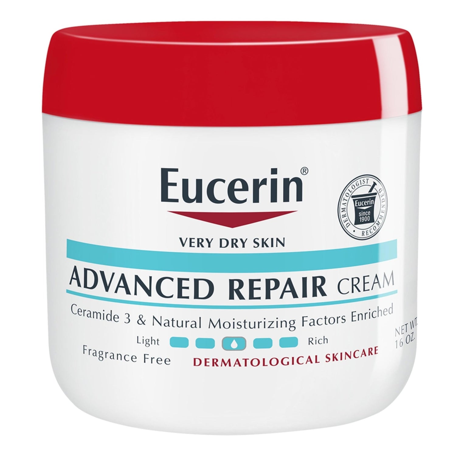 Eucerin Advanced Repair Body Cream for Very Dry Skin | Fragrance Free | Daily Body Moisturizer | 464g/16oz Jar - Ome's Beauty Mart