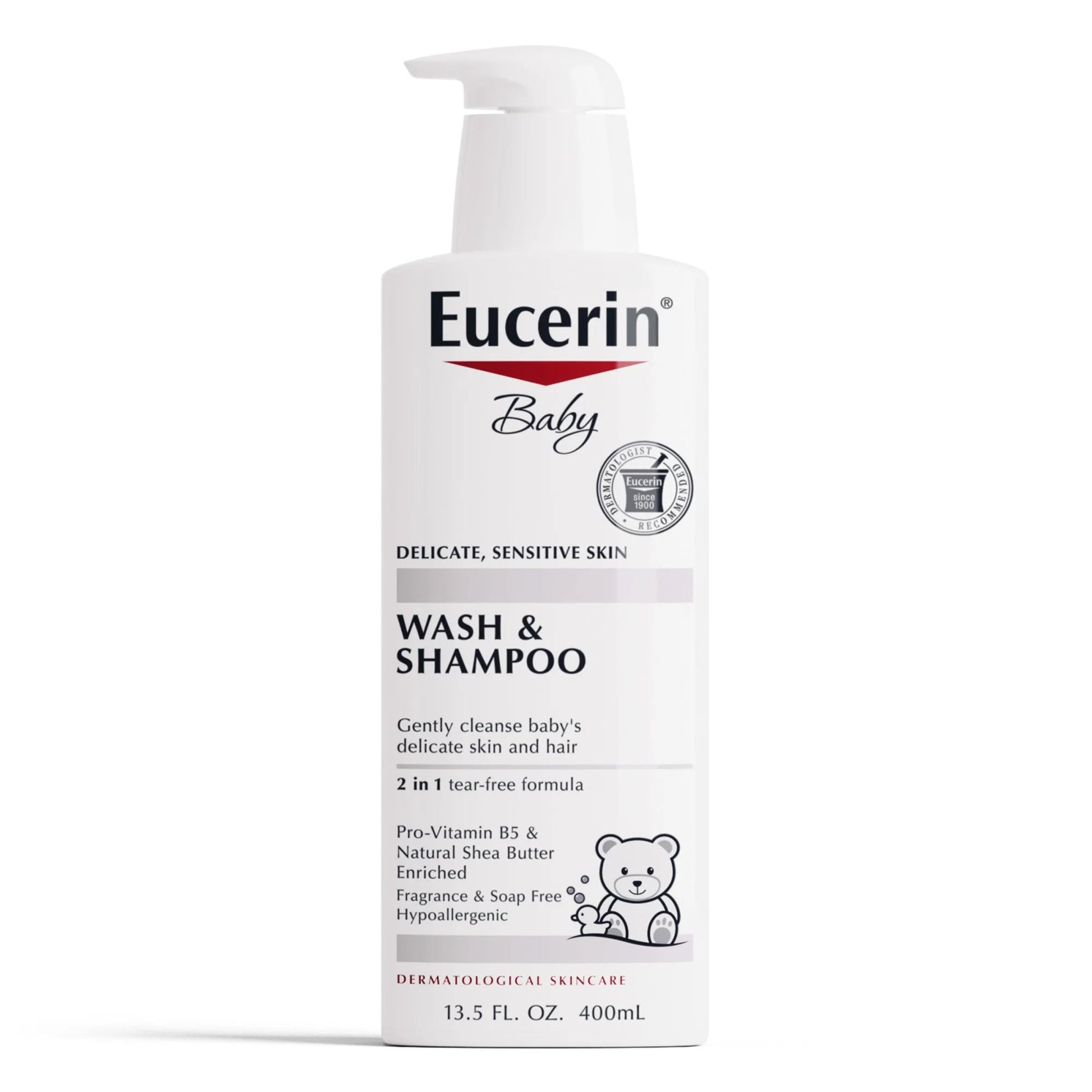 Eucerin Baby Shampoo and Body Wash | Tear - Free | Unscented 13.5fl.oz/400ml - Ome's Beauty Mart