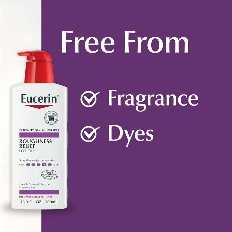 Eucerin Roughness Relief Body Lotion | Fragrance Free, 16.9fl.oz/500ml - Ome's Beauty Mart