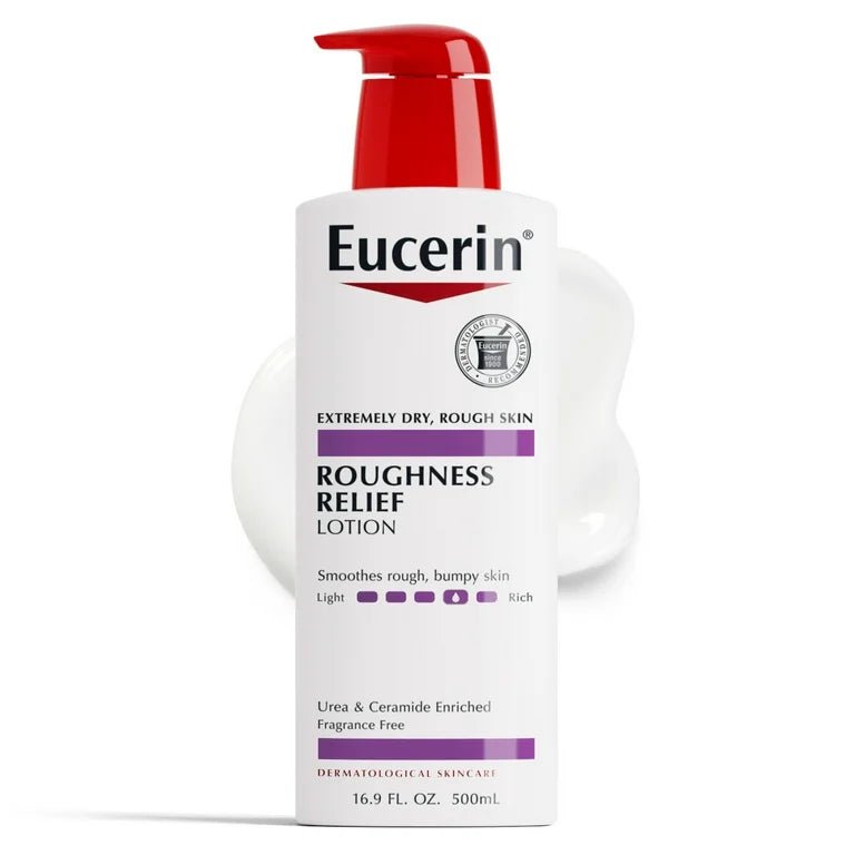 Eucerin Roughness Relief Body Lotion | Fragrance Free, 16.9fl.oz/500ml - Ome's Beauty Mart