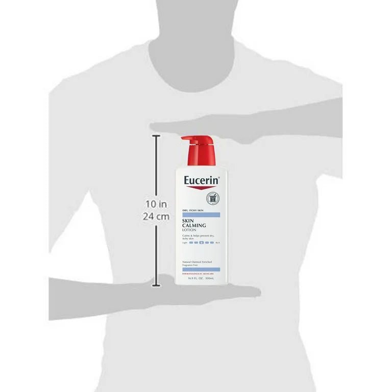 Eucerin Skin Calming Body Lotion | For Dry, Itchy Skin | 16.9Fl.oz/500ml - Ome's Beauty Mart