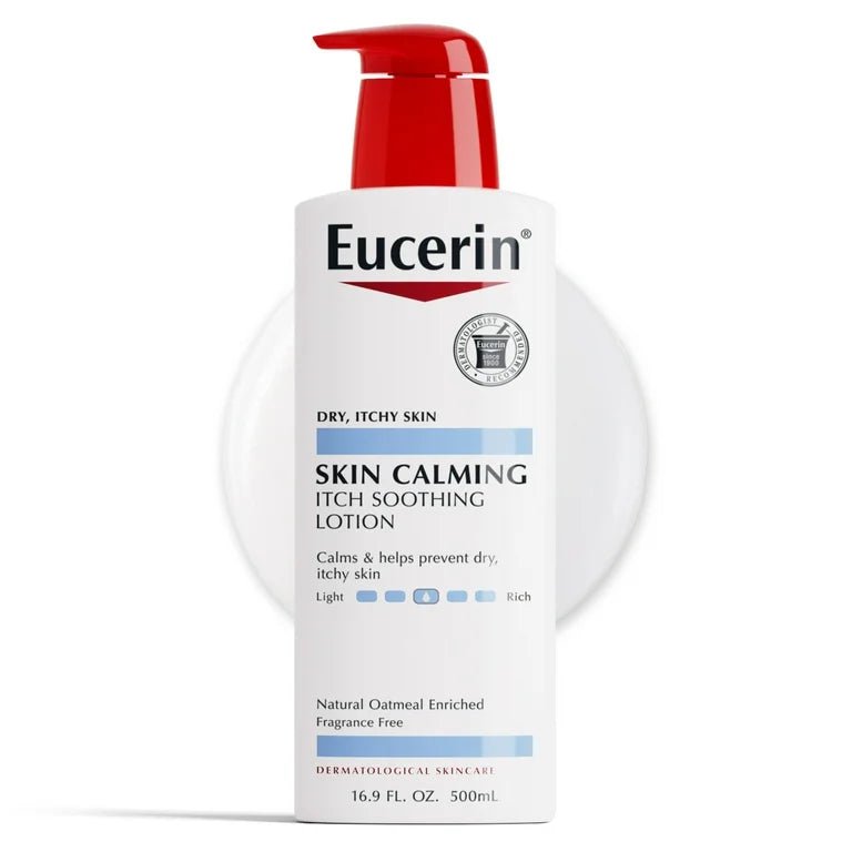 Eucerin Skin Calming Body Lotion | For Dry, Itchy Skin | 16.9Fl.oz/500ml - Ome's Beauty Mart