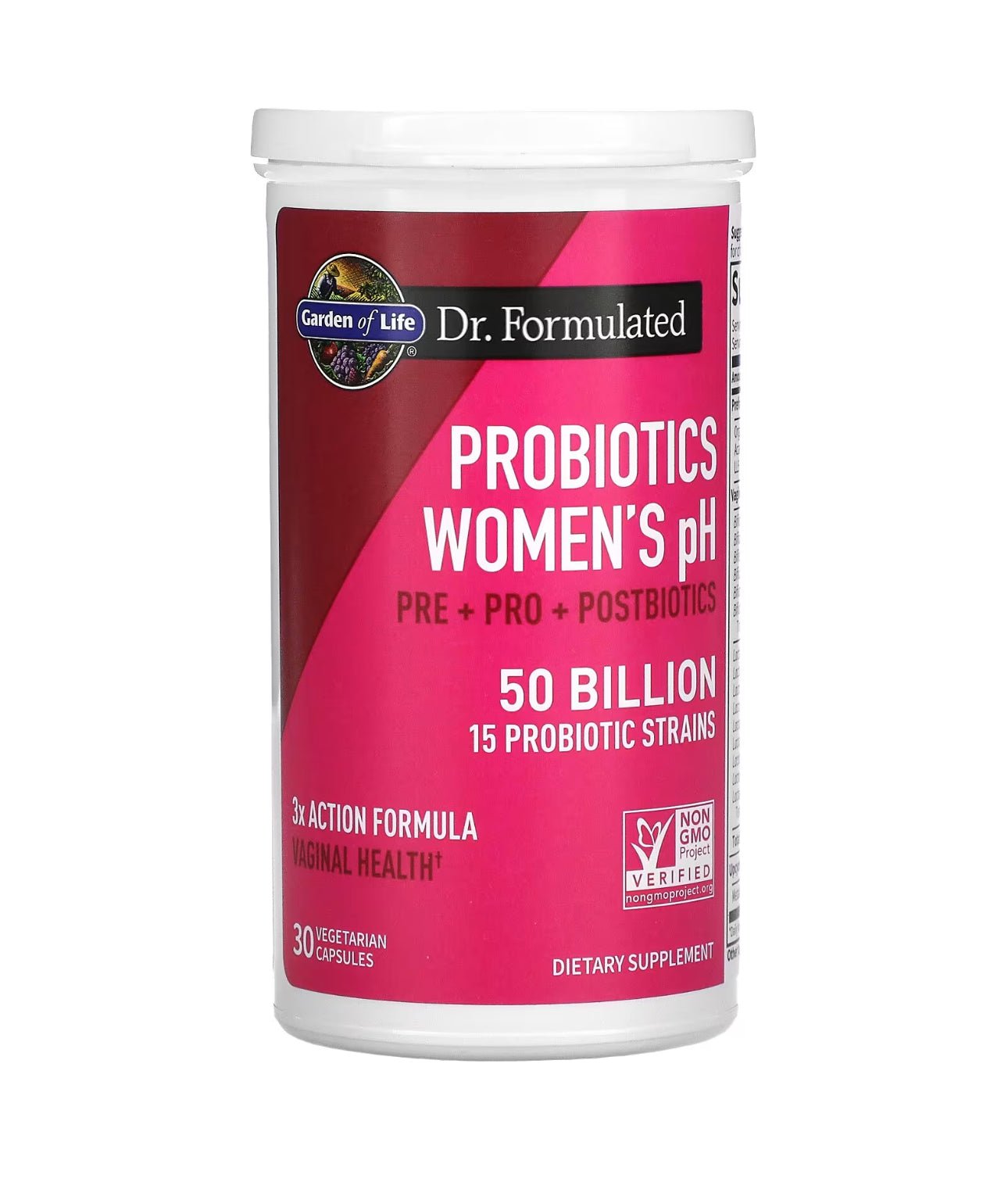 Garden of Life Dr Formulated 3 - in - 1 Complete Prebiotics, Postbiotics & Probiotics for Women, PRE + PRO + POSTBIOTIC | Supports Women’s Digestive, Immune & Vaginal Health | 30 Capsules Exp 08/2025 - Ome's Beauty Mart