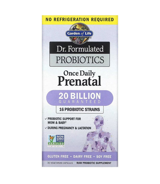 Garden of Life Dr. Formulated Probiotics Once Daily Prenatal Shelf - Stable 30 Capsules Exp 09/2025 - Ome's Beauty Mart