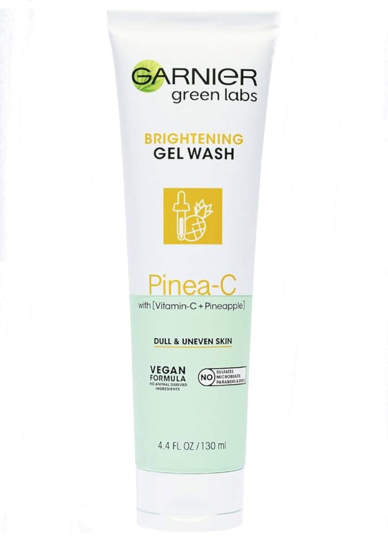 Garnier Brightening Gel Face Wash with Vitamin C + Pineapple | Facial Cleanser + Makeup Remover | 130mL - Ome's Beauty Mart