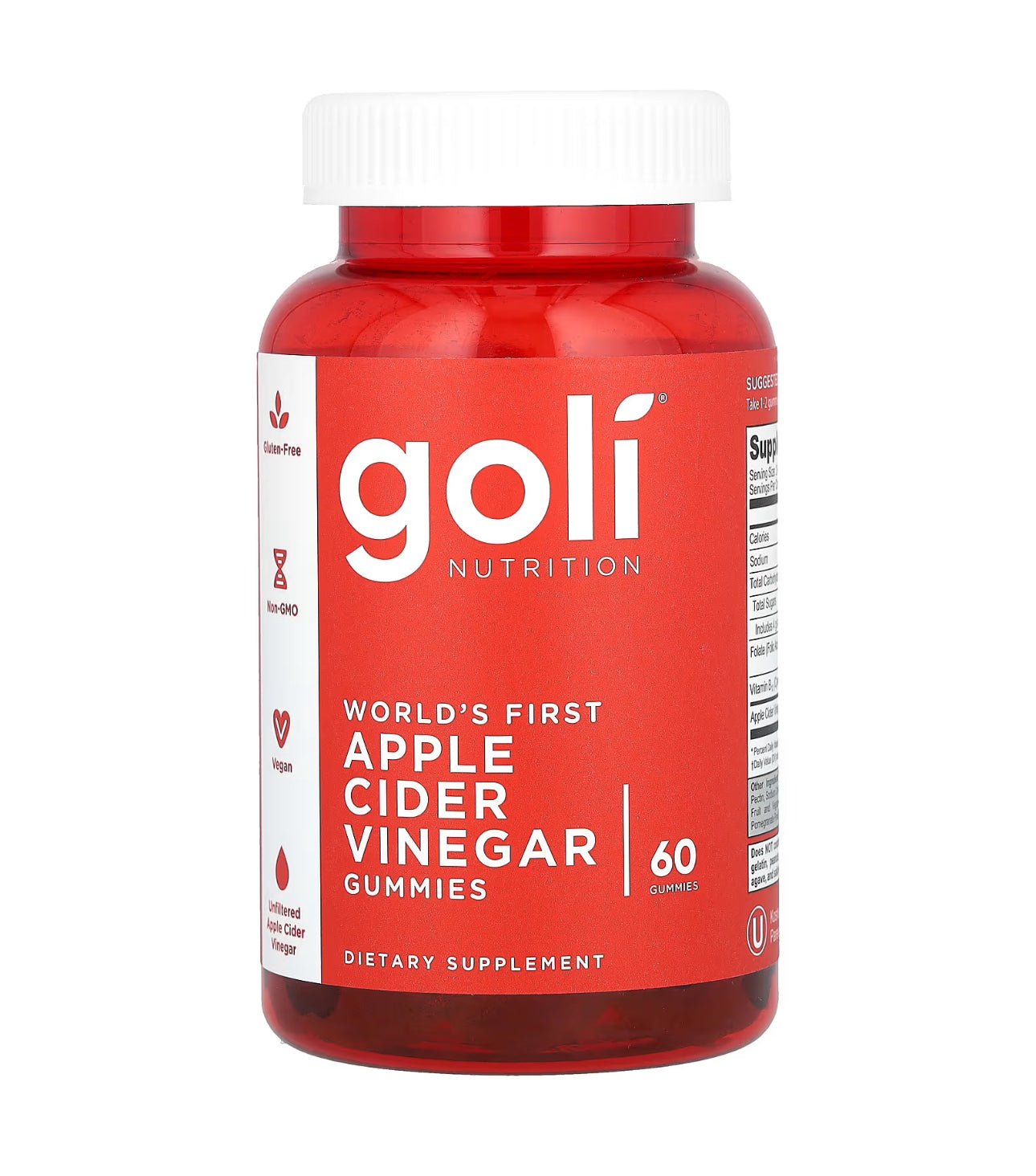 Goli Apple Cider Vinegar Gummies | Weight Management | Immune System Support | 60 gummies Exp 03/2025 - Ome's Beauty Mart