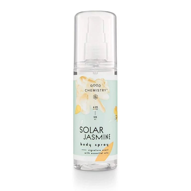 Good Chemistry Solar Jasmine Body Mist Spray - Signature Scent with Essential Oils 4.25fl.oz/125ml - Ome's Beauty Mart