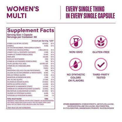 HABIT Women’s Multivitamin | Supports Health & Wellness | Vitamins A - E, Iron, Folate, Zinc | 60 Capsules Exp 06/2026 - Ome's Beauty Mart