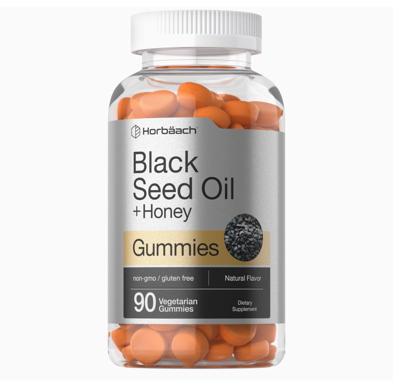 Horbäach Black Seed Oil Complex Gummies | with Honey, Turmeric, Apple Cider Vinegar, Pomegranate, Beetroot | Source of Omega 6 & 9 | Nigella Sativa | 90 Gummies Exp 09/2025 - Ome's Beauty Mart