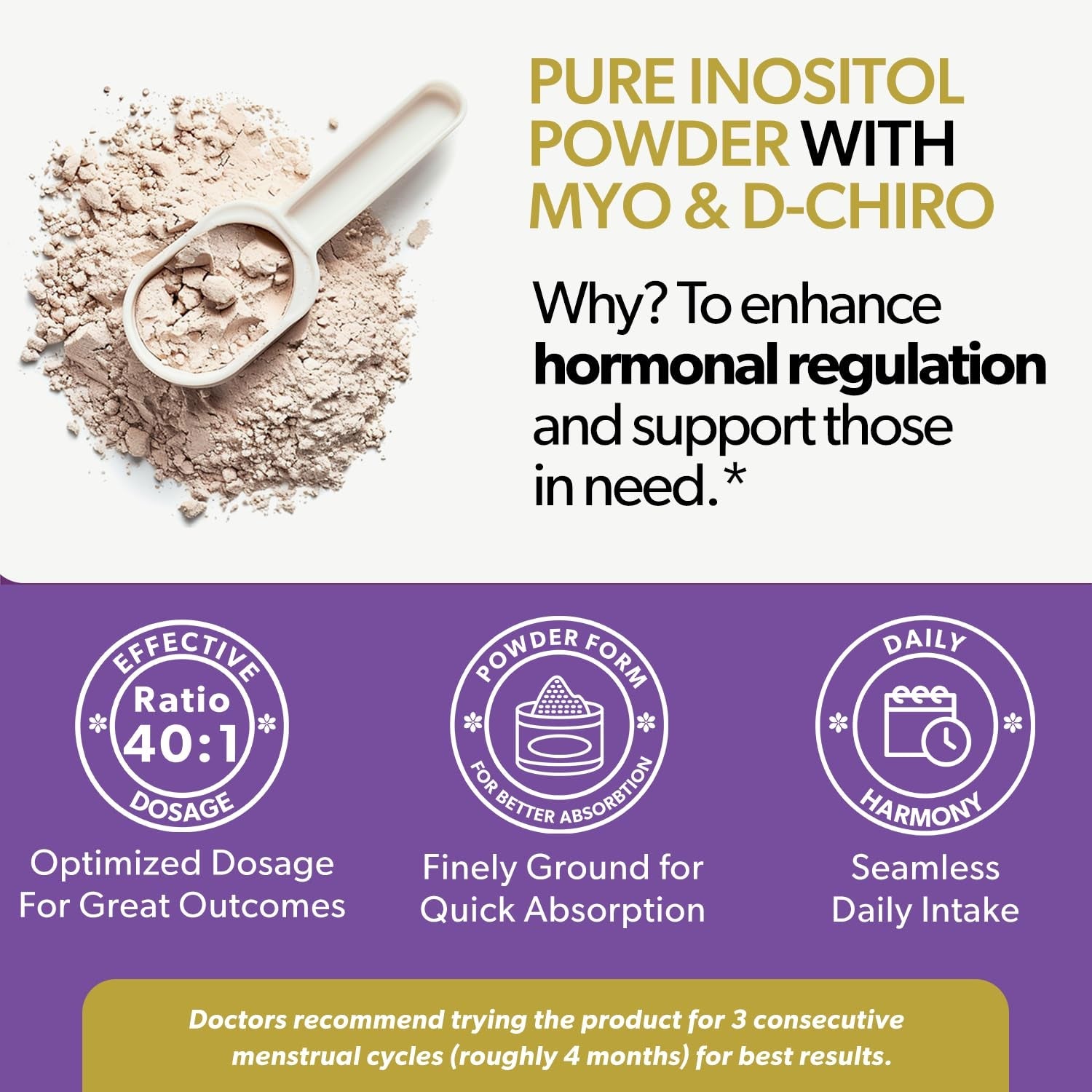 Intimate Rose Myo & D - Chiro - Inositol 40:1 Powder | Myo - Inositol 2000mg, D - Chiro - Inositol 50mg | Hormonal & Ovarian Support | Similar to Ovasitol | 2.17oz/61.5g Exp 08/2027 - Ome's Beauty Mart