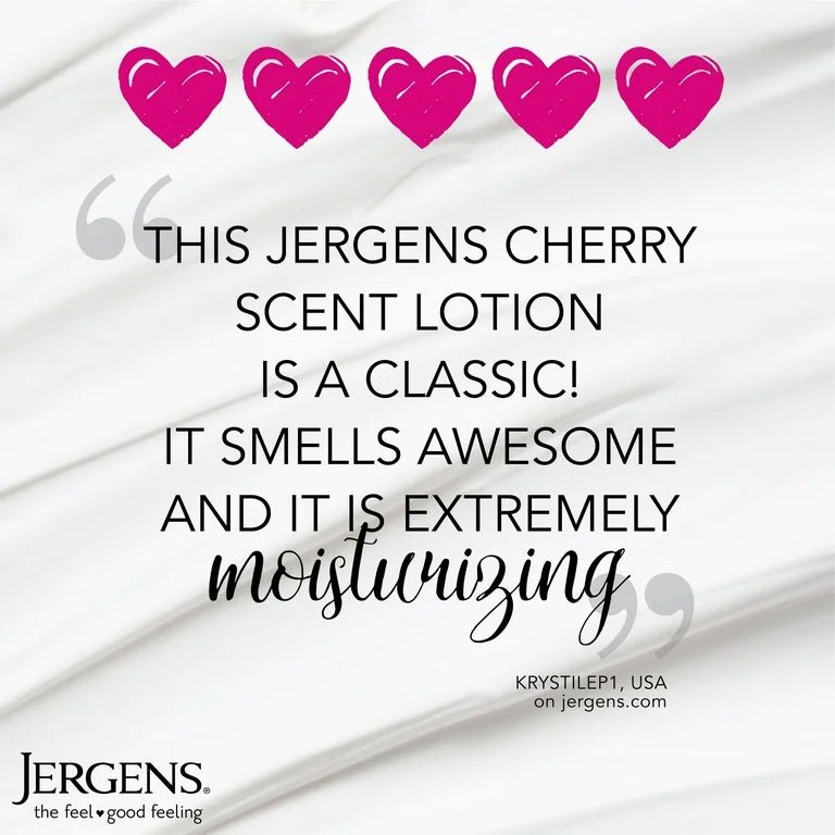 Jergens Original Scent with Cherry Almond Body Lotion for Dry Skin | Body Moisturizer | 26.5oz/783ml - Ome's Beauty Mart