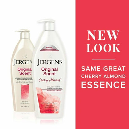 Jergens Original Scent with Cherry Almond Body Lotion for Dry Skin | Body Moisturizer | 26.5oz/783ml - Ome's Beauty Mart