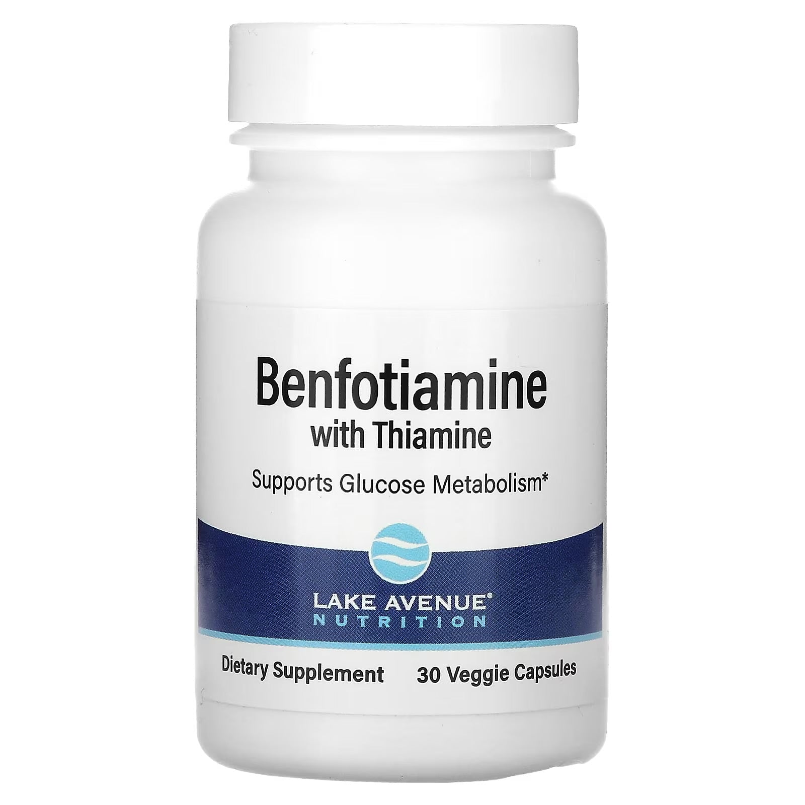 Lake Avenue Benfotiamine 300mg | Fat - Soluble Vitamin Thiamine | With L - Leucine 40mg | Supports Glucose Metabolism | 30 Veggie Capsules Exp 08/2025 - Ome's Beauty Mart