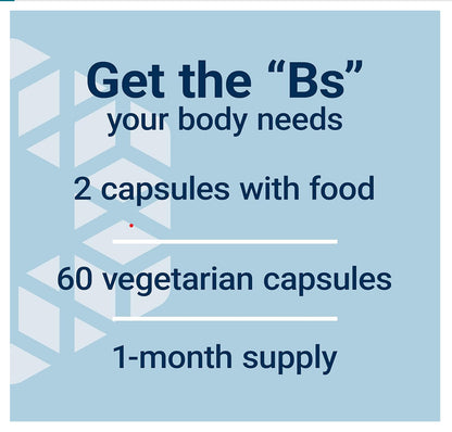Life Extension BioActive Complete B-Complex  | with Inositol (Vitamin B8) & PABA | Heart, Brain and Nerve Support | 60 Vegetarian Capsules; Exp 11/2027