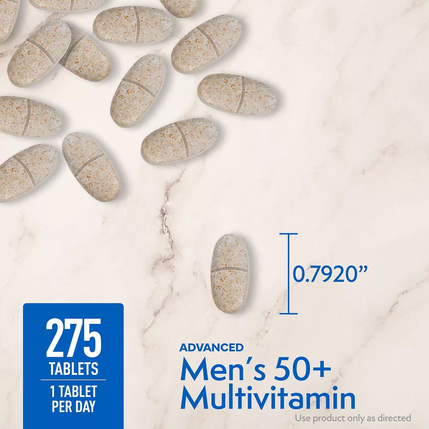 Member's Mark Advanced Men's 50+ Multivitamin | for Men over 50 | with Saw Palmetto, Boron, Lutein & 26 Essential Nutrients | 9 Months Supply | 275 Tablets Exp 04/2026 - Ome's Beauty Mart