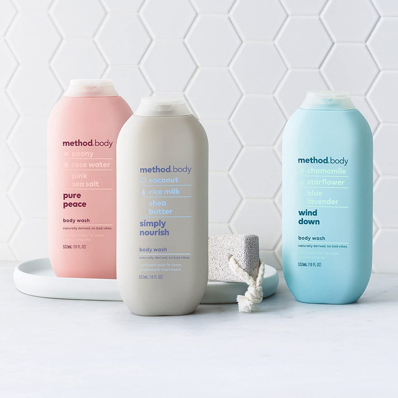 Method Wind Down Body Wash | Chamomile, Starflower & Blue Lavender | 18oz/532ml - Ome's Beauty Mart