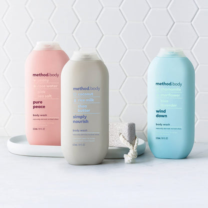 Method Wind Down Body Wash | Chamomile, Starflower & Blue Lavender | 18oz/532ml - Ome's Beauty Mart