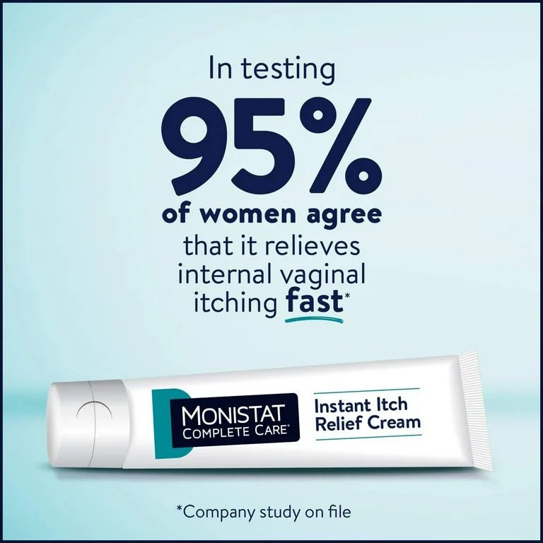 Monistat Vaginal Instant Itch Relief Cream for Women | Hydrocortisone 1% | Maximum Strength Feminine Itch Care | 1oz/28g Exp Apr 2027 - Ome's Beauty Mart