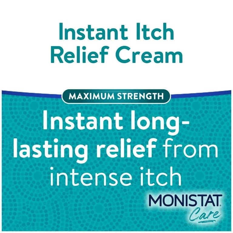 Monistat Vaginal Instant Itch Relief Cream for Women | Hydrocortisone 1% | Maximum Strength Feminine Itch Care | 1oz/28g Exp Apr 2027 - Ome's Beauty Mart