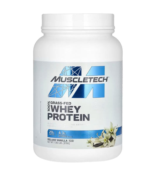 Muscletech 100% Whey Protein Concentrate Powder | 20g Protein 4.3g BCAAs | 23 Servings | Deluxe Vanilla 1.8lbs/816g Exp Sep/2026 - Ome's Beauty Mart