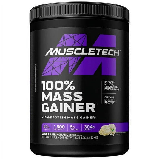 Muscletech Pro Series 100% Mass Gainer High Protein Powder, Vanilla, 60g Protein, 5.15lbs/82.4oz/2.33kg Exp 11/2026 - Ome's Beauty Mart