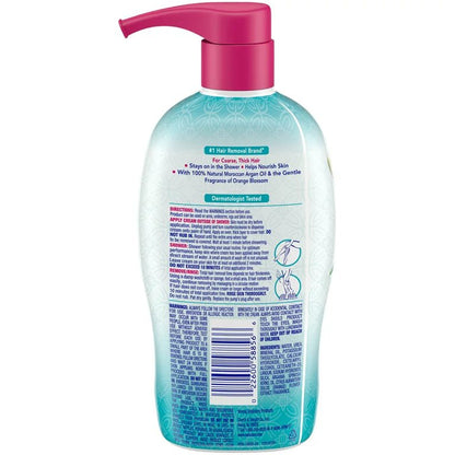 Nair Hair Remover Cream Nourish Shower Power Moroccan Argan Oil, 13 oz./368g - Ome's Beauty Mart