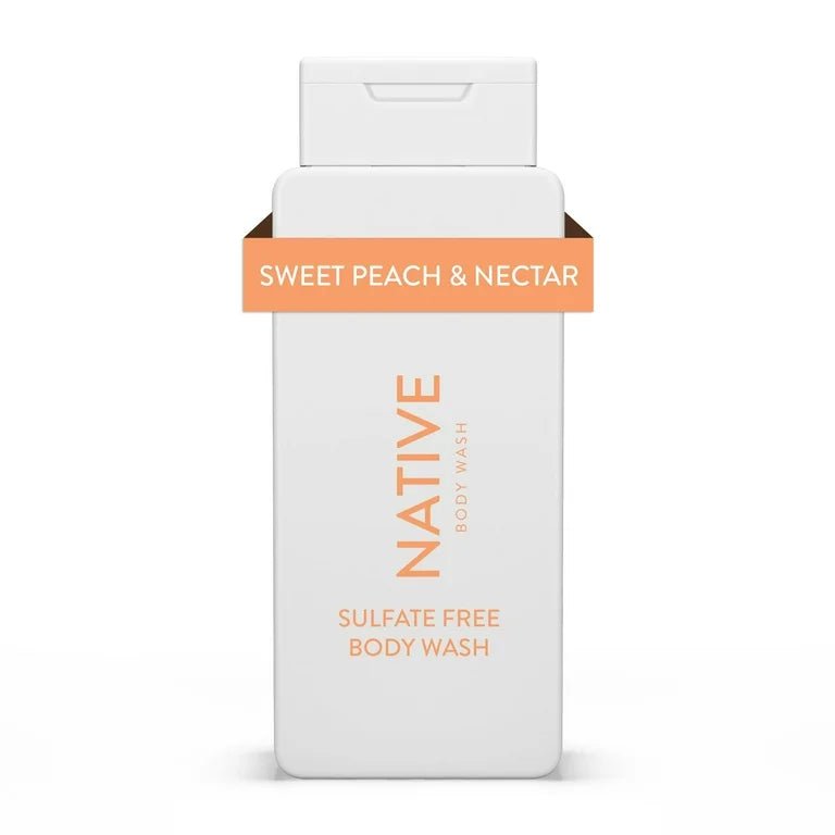 Native Body Wash, Sweet Peach & Nectar | Sulfate & Paraben Free | for Men and Women, 18oz - Ome's Beauty Mart