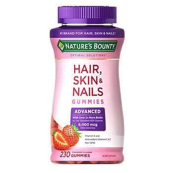 Nature’s Bounty Advanced Hair, Skin & Nails Gummies | 6000mcg Biotin | 230 Gummies Exp 05/2026 - Ome's Beauty Mart