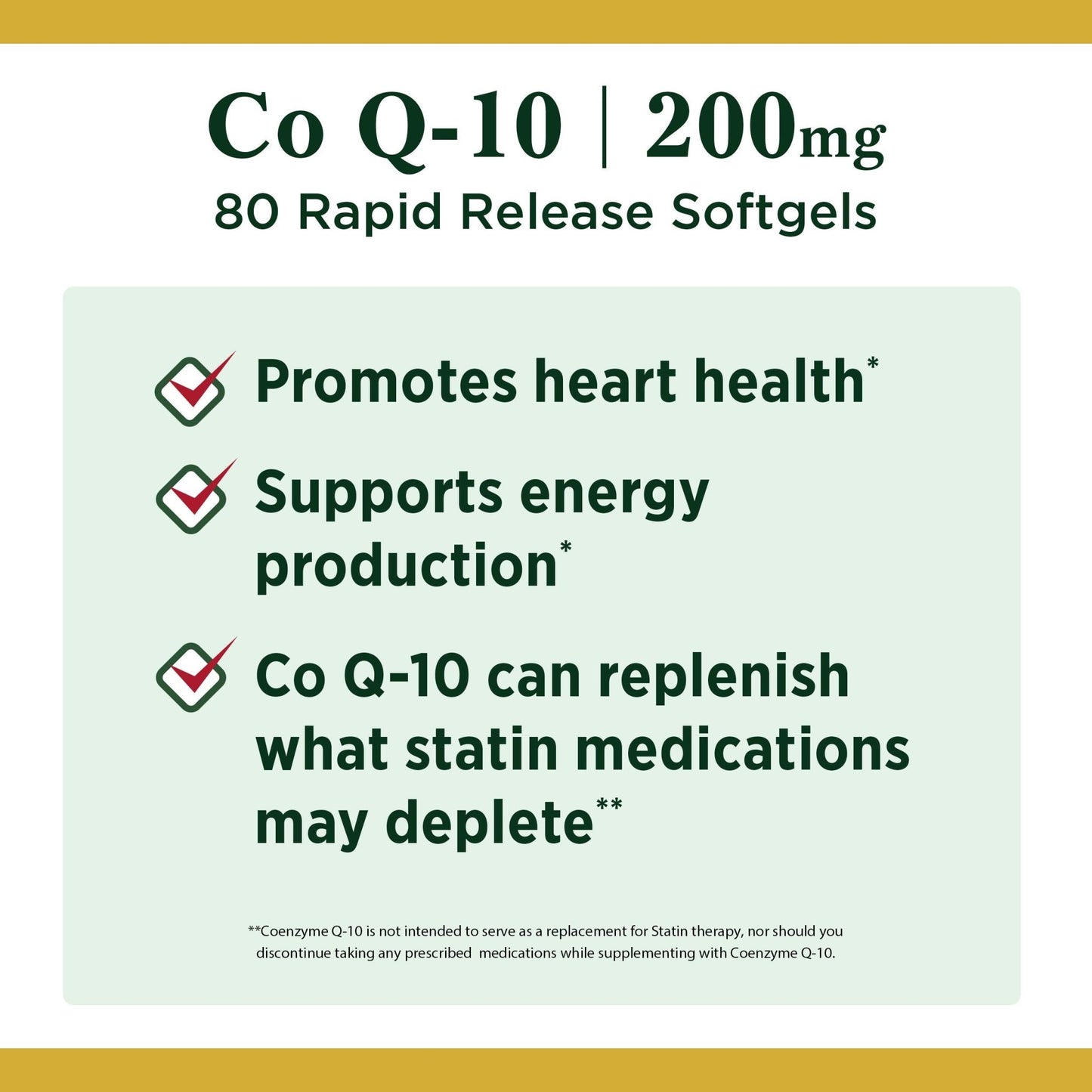 Nature's Bounty CoQ - 10 200mg | Enhanced Absorption | Supports Heart Health & Healthy Aging | 80 Rapid Release Softgels Exp 05/2026 - Ome's Beauty Mart