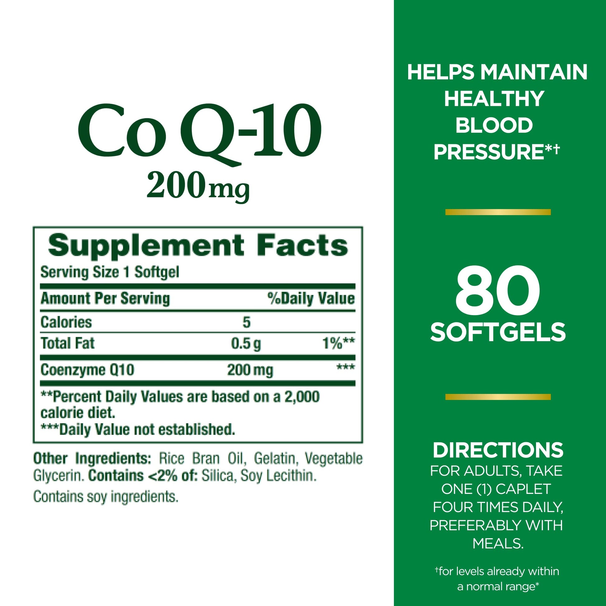 Nature's Bounty CoQ - 10 200mg | Enhanced Absorption | Supports Heart Health & Healthy Aging | 80 Rapid Release Softgels Exp 05/2026 - Ome's Beauty Mart