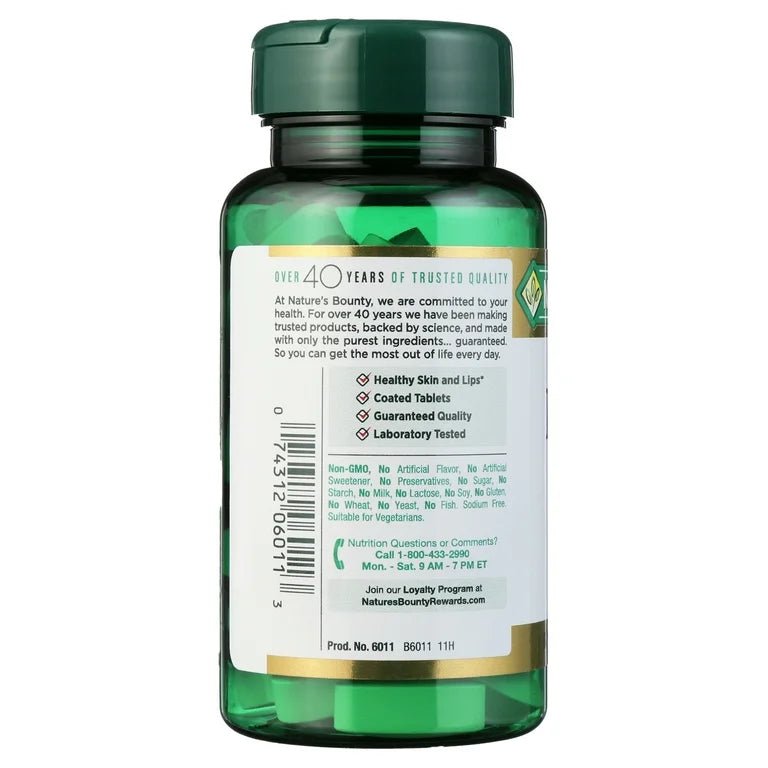 Nature's Bounty L - Lysine 1000mg | Supports Immune Function | Healthy Skin and Lips | 60 Coated Tablets Exp 10/2026 - Ome's Beauty Mart