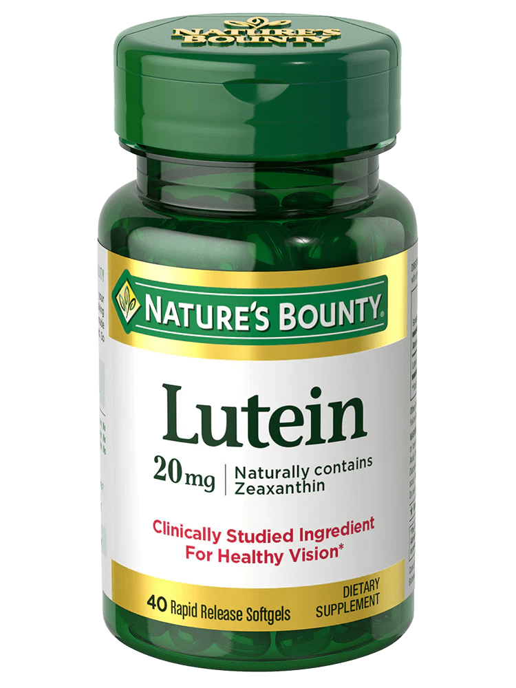 Nature’s Bounty Lutein 20mg | For Healthy Vision | 40 Rapid Release Softgels Exp 04/2025 - Ome's Beauty Mart