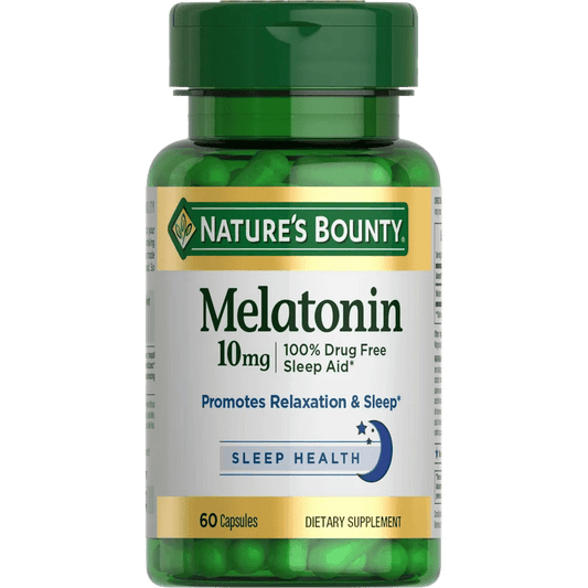 Nature's Bounty Melatonin 10mg - Sleep Aid | Promotes Sleep and Relaxation | 60 Capsules Exp 03/2025 - Ome's Beauty Mart